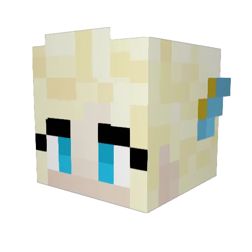 Lambeno Minecraft avatar head, 3D render