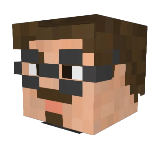 Lambi96 Minecraft avatar head, 3D render