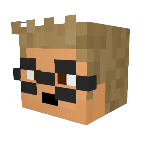 Lambictarsier Minecraft avatar head, 3D render