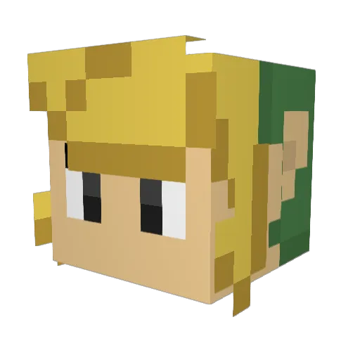 Lambochops333 Minecraft avatar head, 3D render