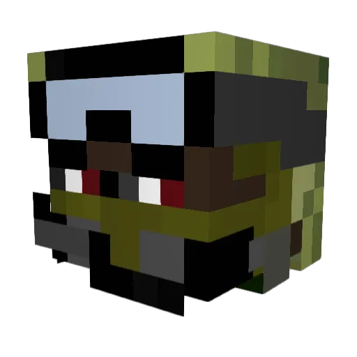 Lamborghighi Minecraft avatar head, 3D render