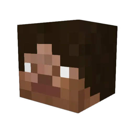 Lambu47 Minecraft avatar head, 3D render