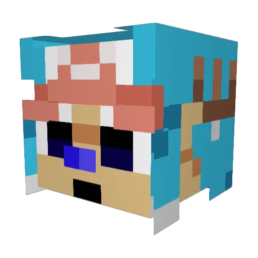 Lamby_Lamb Minecraft avatar head, 3D render