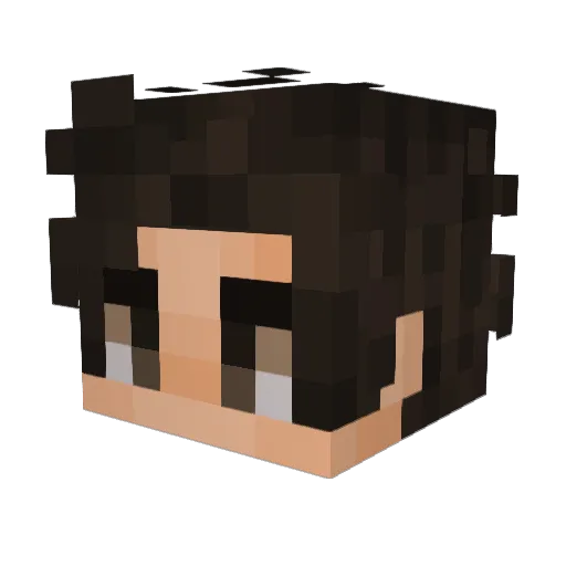 Lambyi Minecraft avatar head, 3D render