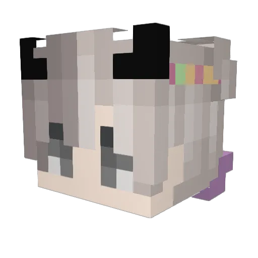 Lamcdv1 Minecraft avatar head, 3D render