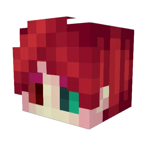 Lamciax Minecraft avatar head, 3D render