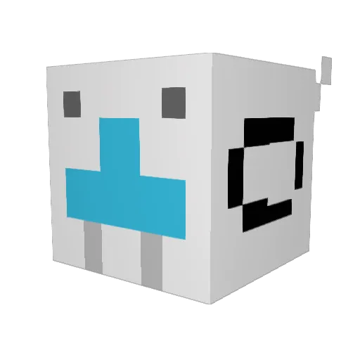 Lamda__ Minecraft avatar head, 3D render