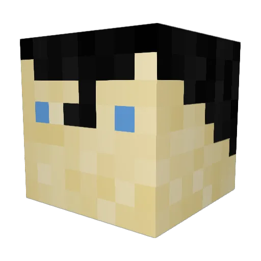 LameMan16 Minecraft avatar head, 3D render