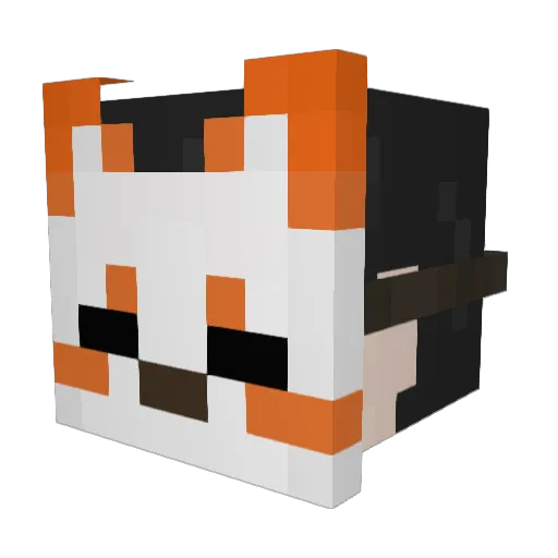 LamePuzzlit Minecraft avatar head, 3D render