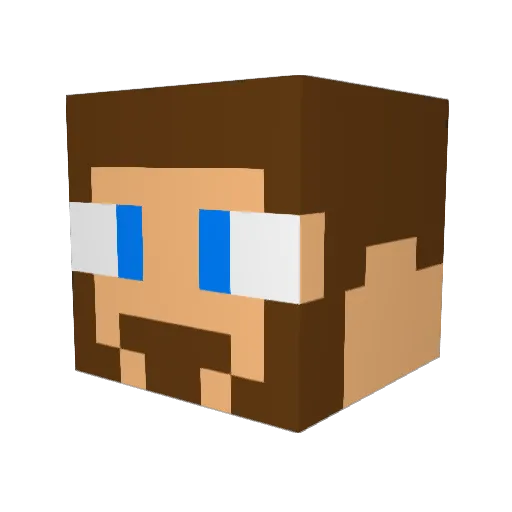 LameSage Minecraft avatar head, 3D render