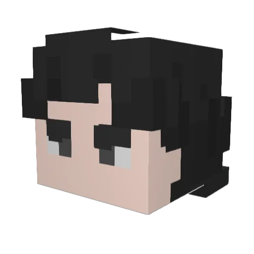 Lamebold Minecraft avatar head, 3D render