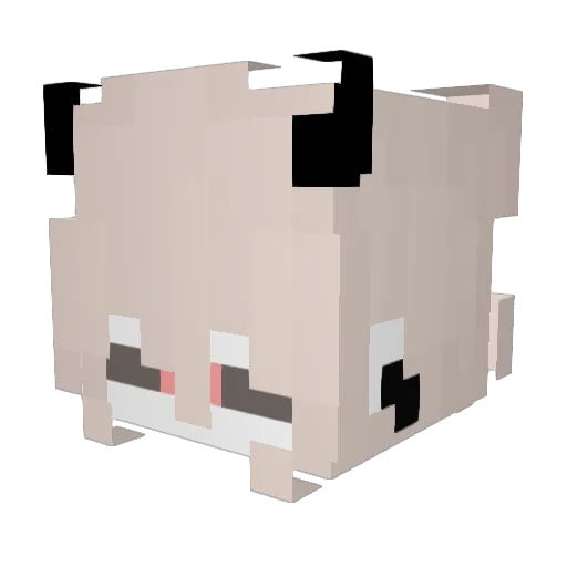 Lamermur Minecraft avatar head, 3D render