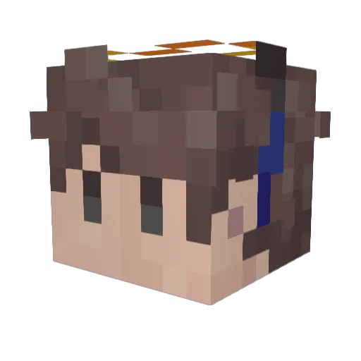 Lametta98 Minecraft avatar head, 3D render
