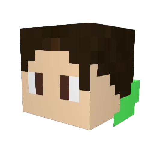Lamgardinho Minecraft avatar head, 3D render