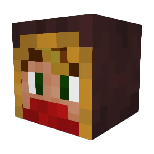 LamiTheLamma Minecraft avatar head, 3D render