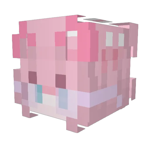 Lami_y Minecraft avatar head, 3D render