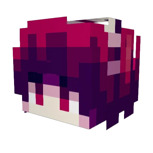 Lamiaroid Minecraft avatar head, 3D render