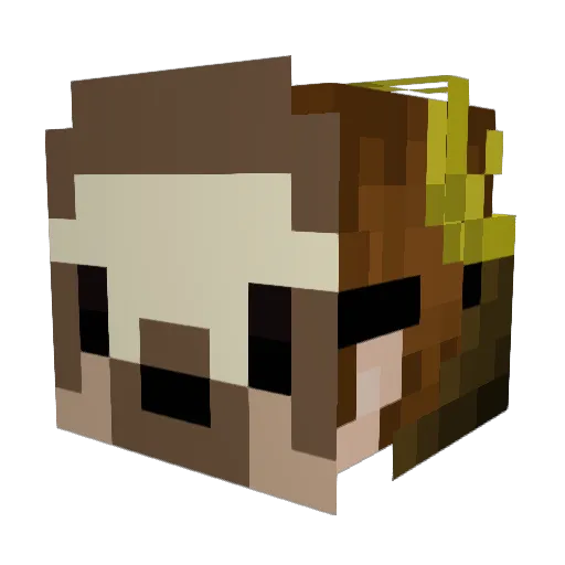 Laminarr Minecraft avatar head, 3D render