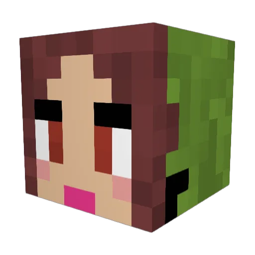 Lamineuse_pro Minecraft avatar head, 3D render