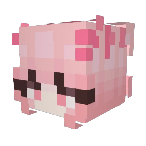 Lamiroir Minecraft avatar head, 3D render