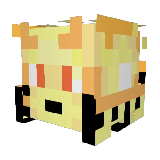 Lamix_Ray Minecraft avatar head, 3D render