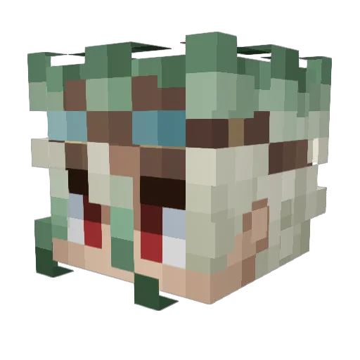 Lamloy Minecraft avatar head, 3D render