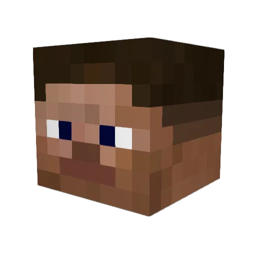 LammLow Minecraft avatar head, 3D render