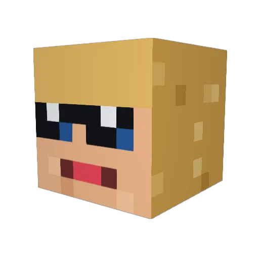 Lammertvos2000 Minecraft avatar head, 3D render