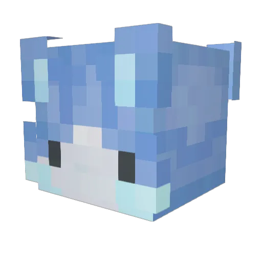 Lamomine Minecraft avatar head, 3D render