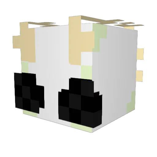 Lamp4now Minecraft avatar head, 3D render