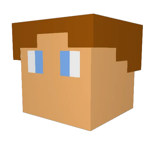 LampCz Minecraft avatar head, 3D render