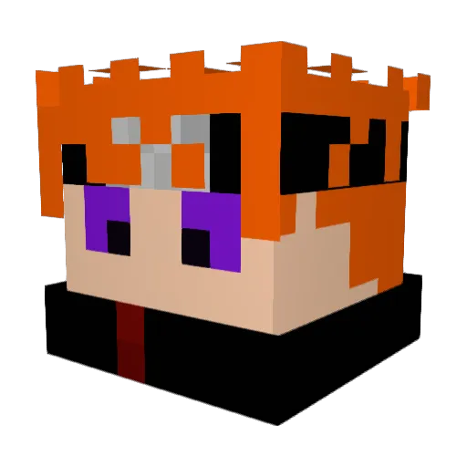 Lampensteler Minecraft avatar head, 3D render