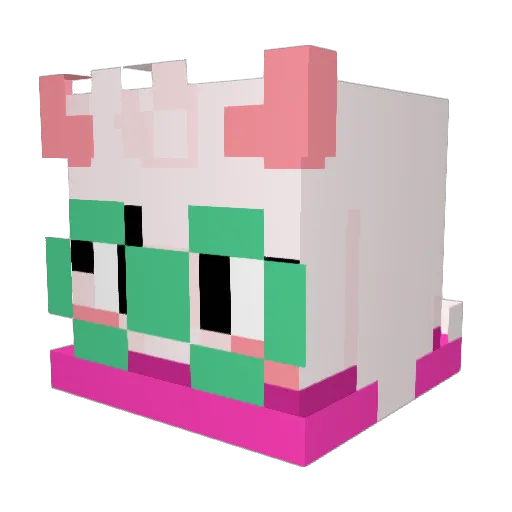 Lamperrox Minecraft avatar head, 3D render
