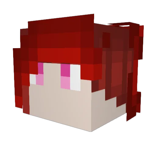 Lamphrodite Minecraft avatar head, 3D render