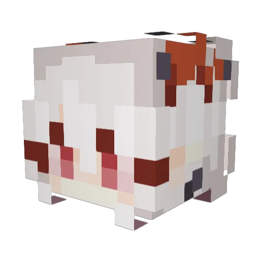Lamphyr Minecraft avatar head, 3D render