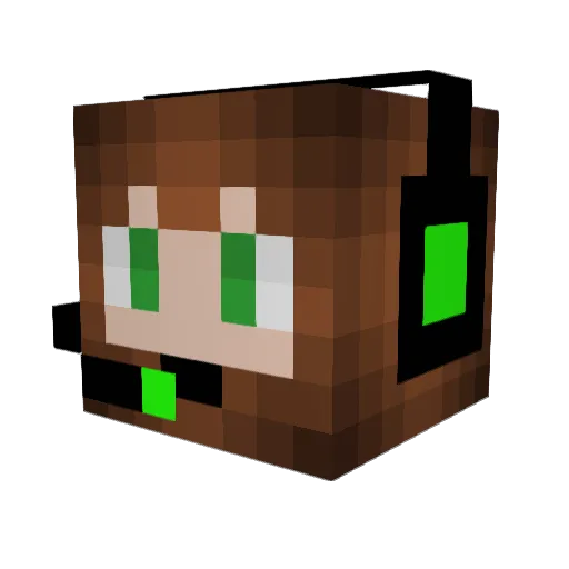 LampiQ Minecraft avatar head, 3D render