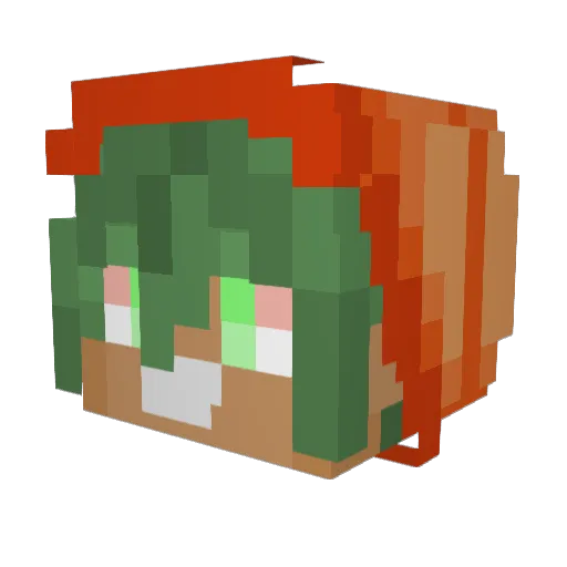 LampieLamp2 Minecraft avatar head, 3D render