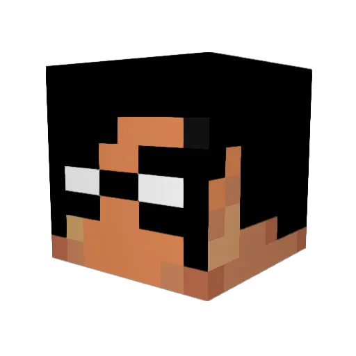 Lampism Minecraft avatar head, 3D render