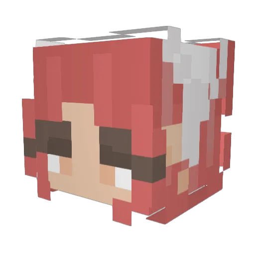 Lampni Minecraft avatar head, 3D render