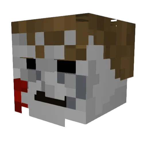 Lampomen Minecraft avatar head, 3D render