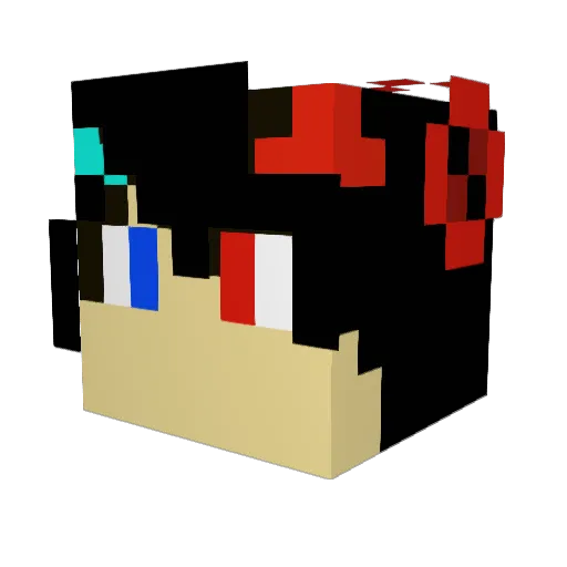 Lampy181 Minecraft avatar head, 3D render