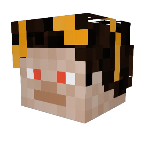 Lampy88 Minecraft avatar head, 3D render