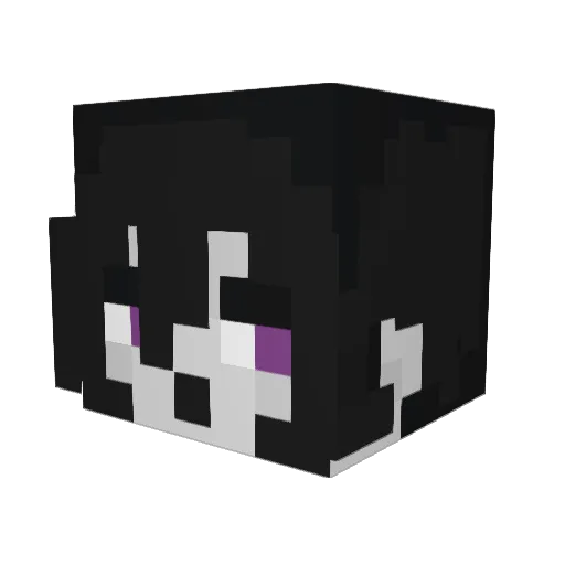 Lampzi Minecraft avatar head, 3D render