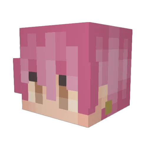Lamratted Minecraft avatar head, 3D render