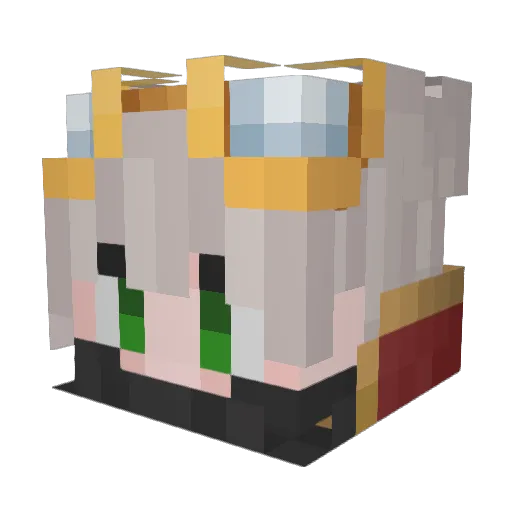 Lamronise Minecraft avatar head, 3D render