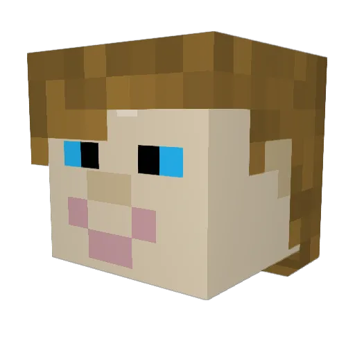 Lamster69 Minecraft avatar head, 3D render
