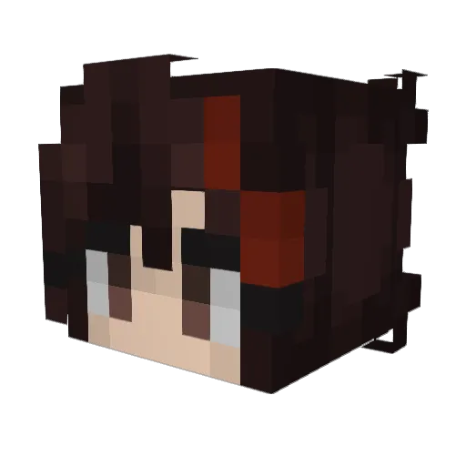 Lamu19077 Minecraft avatar head, 3D render