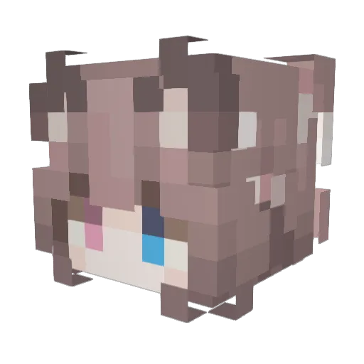 Lamy_Ch Minecraft avatar head, 3D render