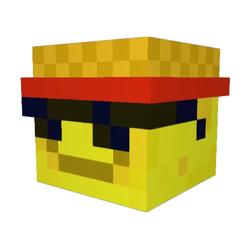 LanGT123 Minecraft avatar head, 3D render