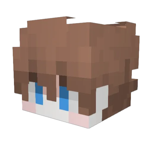 LanLanYaki Minecraft avatar head, 3D render